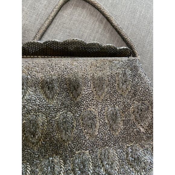 Vtg Beaded Purse Handmade in Hong Kong Evening Bag Wedding Party Prom Clutch - Picture 10 of 16